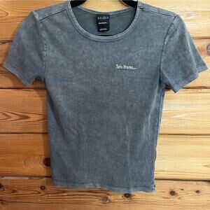 iets frans… Velour Shrunken t-Shirt Grey Medium